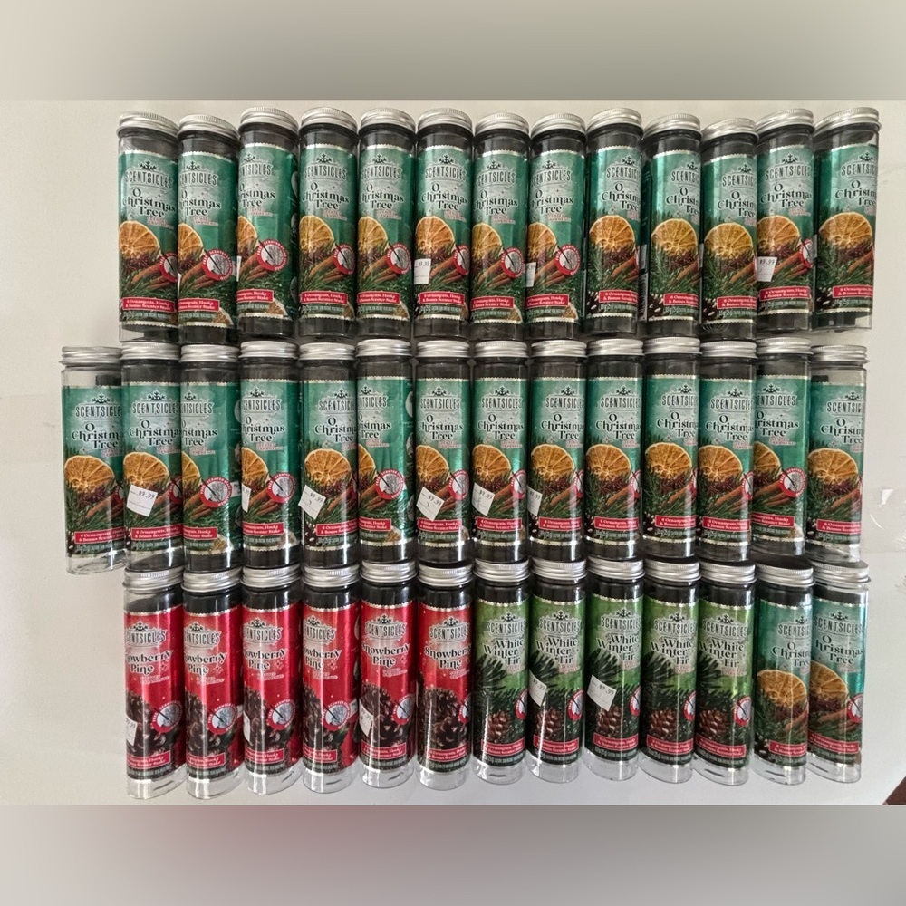 scentsicles scented ornaments-40 total bottles Christmas NEW NWT will split up